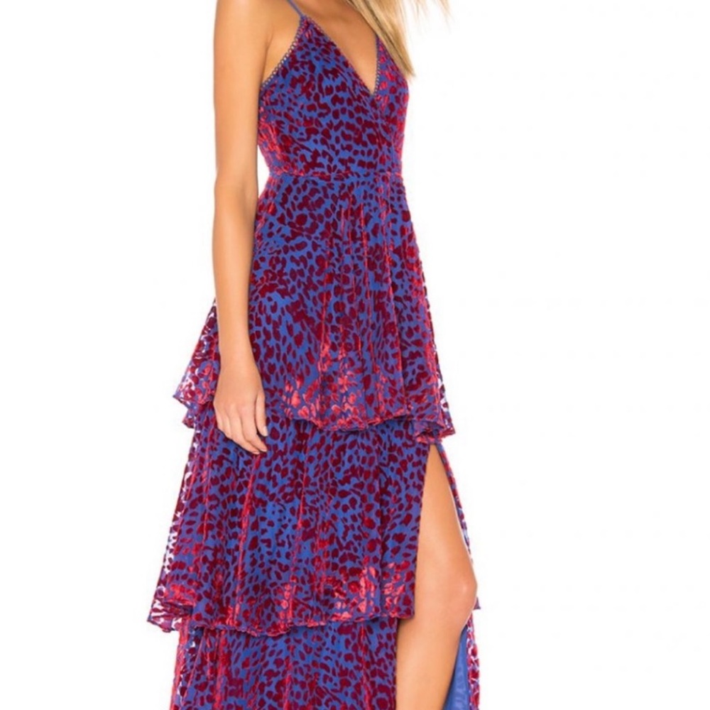 REVOLVE X House of Harlow cheetah red and blue maxi